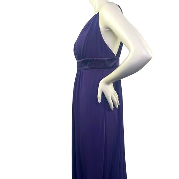 David’s Bridal Purple Formal Maxi Dress Woman Low V Back Floor Length F13095 S 4 - Picture 5 of 16
